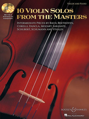 10 Violin Solos From The Masters: Violin And Piano With Two Cds Of Performances And Accompaniments Book/2Cd Pack
