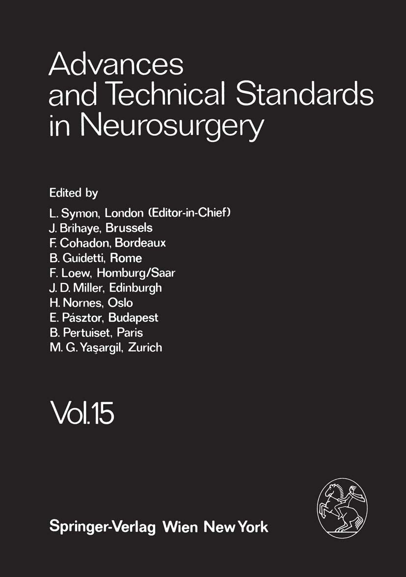 Advances and Technical Standards in Neurosurgery (Advances and Technical Standards in Neurosurgery, 15),Used