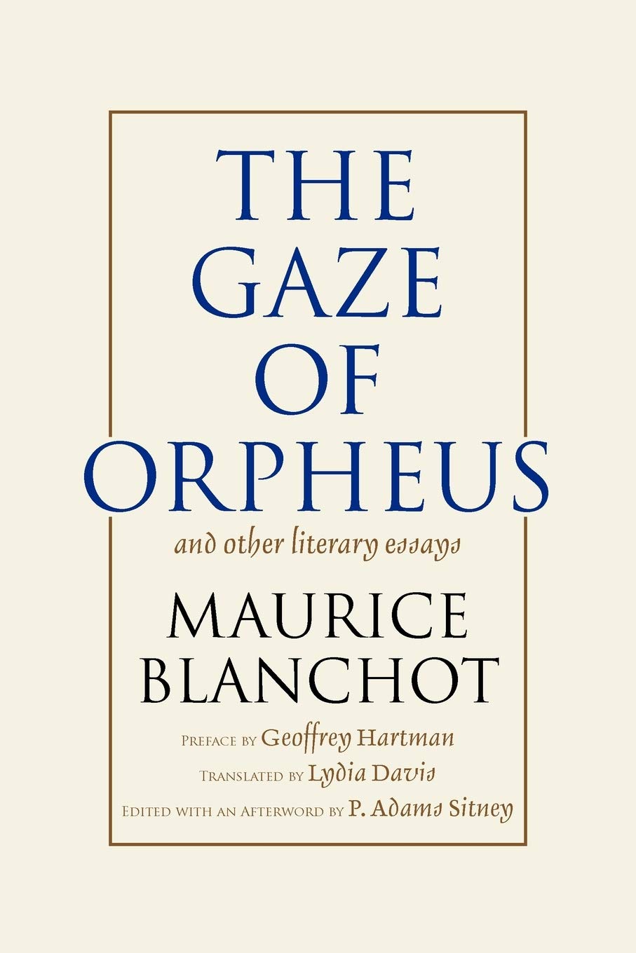 Gaze of Orpheus: and other literary essays,Used