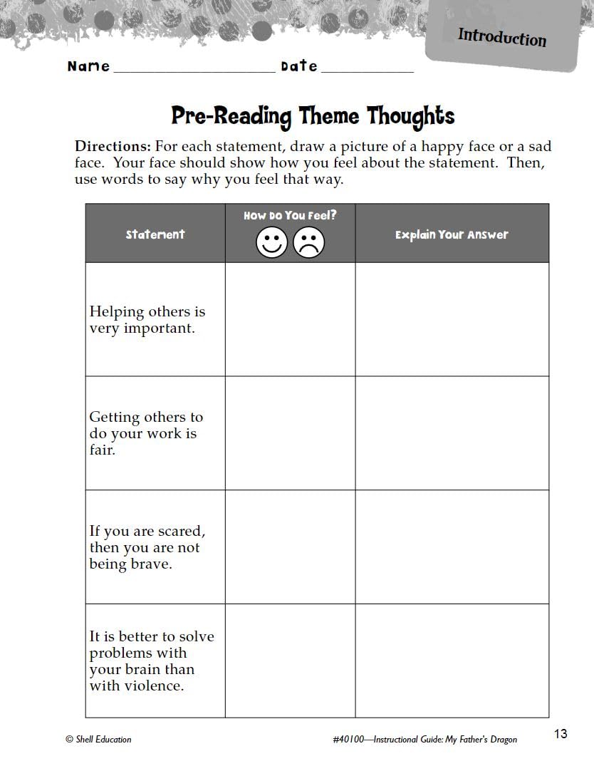 My Father's Dragon: An Instructional Guide for Literature  Novel Study Guide for Elementary School Literature with Close Readin,Used