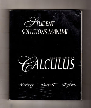 Calculus (8Th Edition): Student Solutions Manual-used