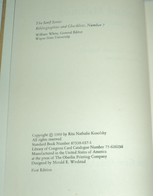 Bernard Malamud; an annotated checklist (The Serif series: bibliographies and checklists),Used