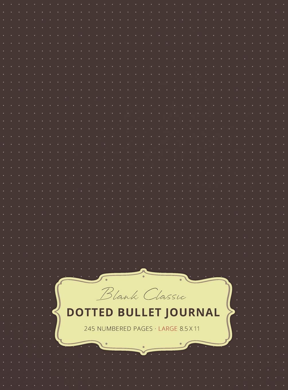 Large 8.5 x 11 Dotted Bullet Journal (Brown #13) Hardcover  245 Numbered Pages,Used