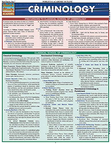 Criminology (Quick Study Academic),New