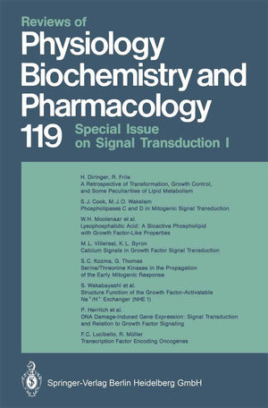 Reviews of Physiology, Biochemistry and Pharmacology: Volume: 119 (Reviews of Physiology, Biochemistry and Pharmacology, 119),Used