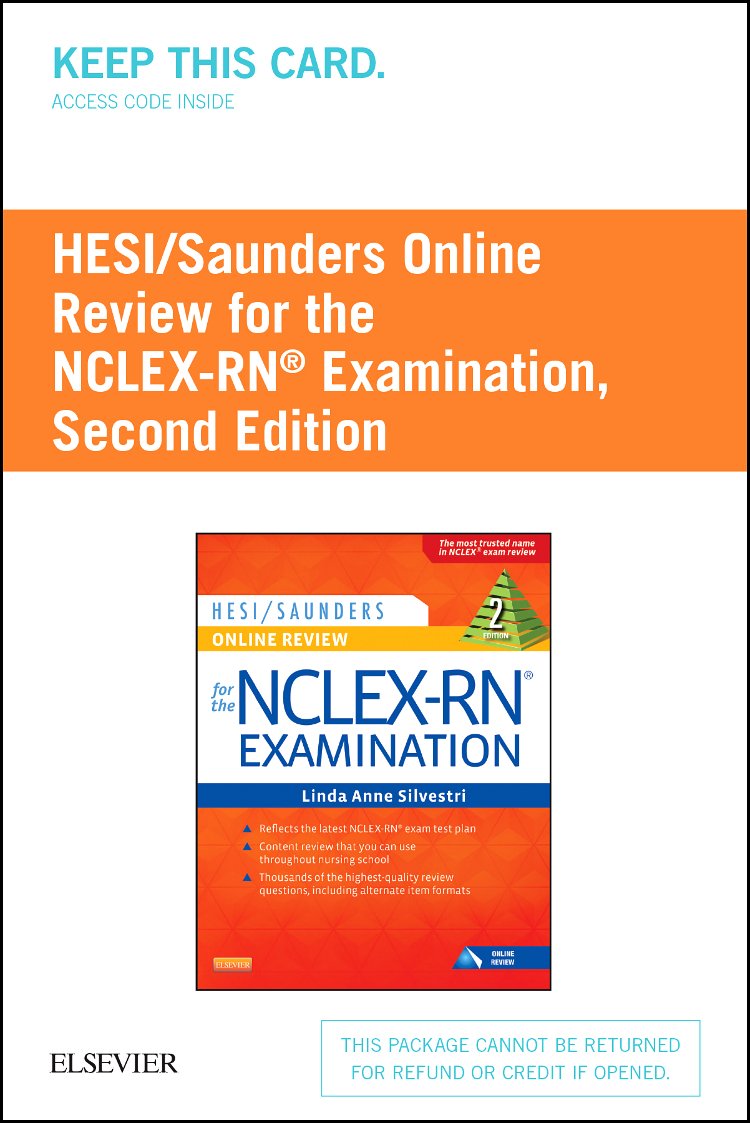 HESI/Saunders Online Review for the NCLEXRN Examination (2 Year) (Access Code): HESI/Saunders Online Review for the NCLEXRN Ex,Used