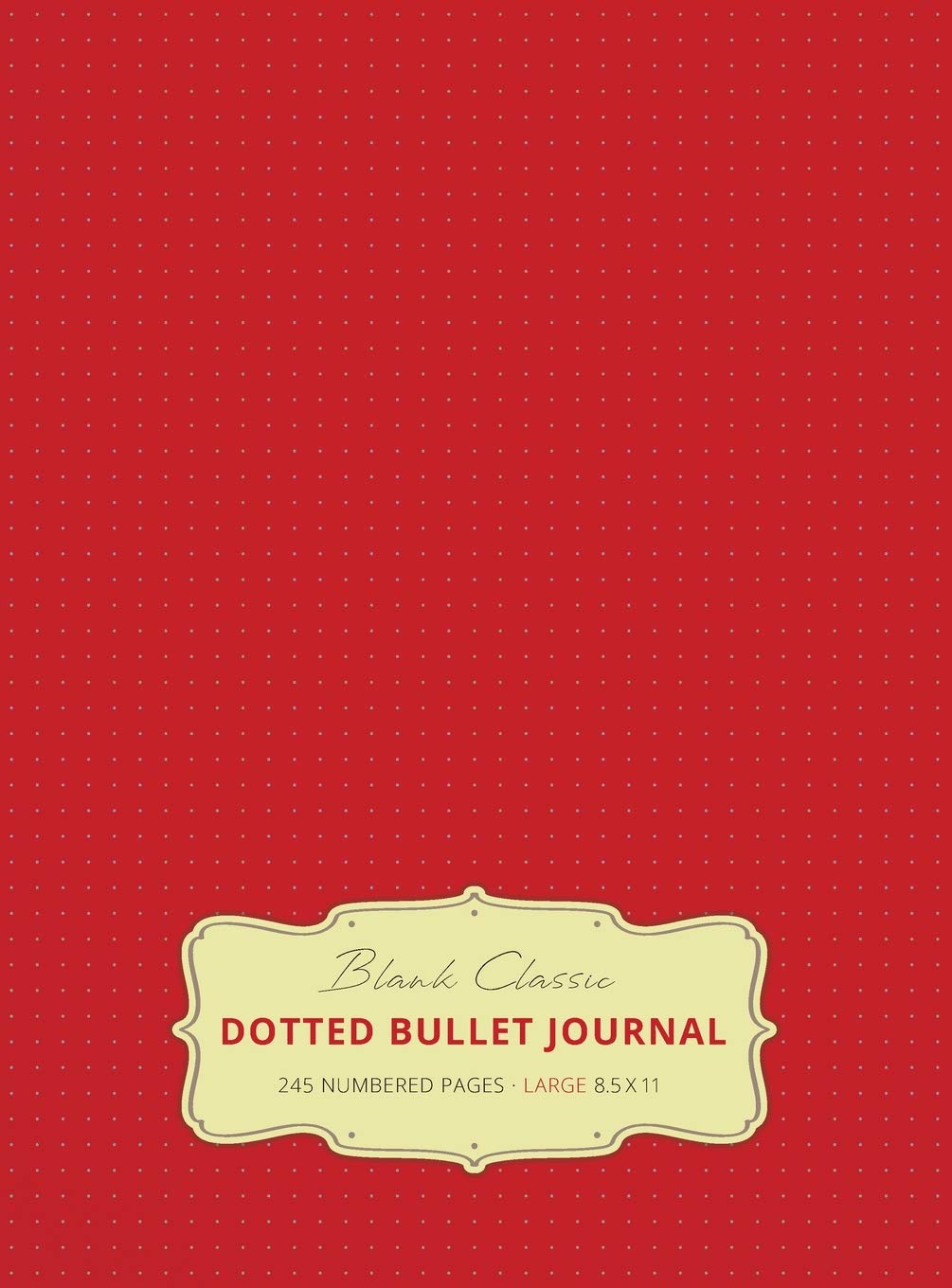 Large 8.5 x 11 Dotted Bullet Journal (Red #3) Hardcover  245 Numbered Pages,Used