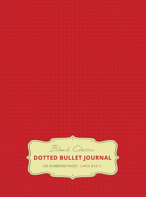 Large 8.5 x 11 Dotted Bullet Journal (Red #3) Hardcover  245 Numbered Pages,Used