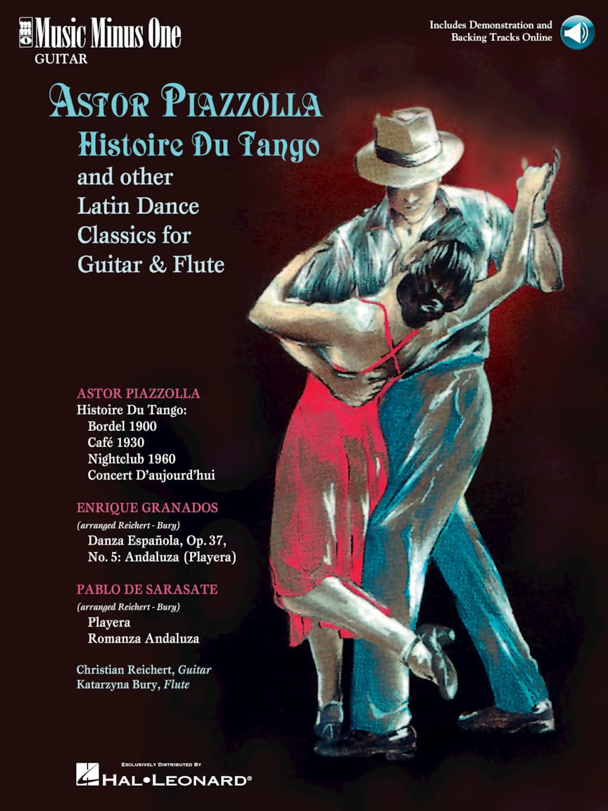 Astor Piazzolla  Histoire Du Tango And Other Latin Classics For Guitar & Flute: Music Minus One Guitar