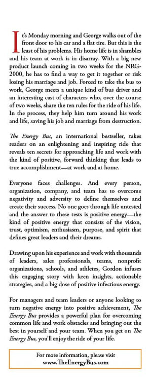 The Energy Bus: 10 Rules to Fuel Your Life, Work, and Team with Positive Energy,New