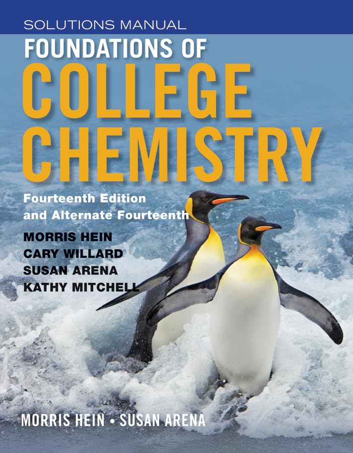 Foundations of College Chemistry, Student Solutions Manual,New