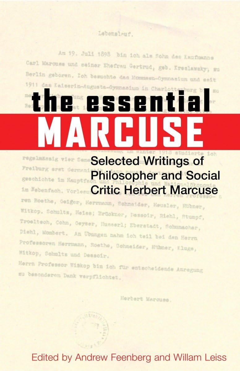 The Essential Marcuse: Selected Writings Of Philosopher And Social Critic Herbert Marcuse,Used
