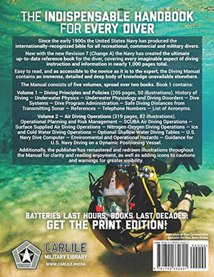 The Navy Diving Manual  Revision 7  Book 1: FullSize Edition, Remastered Images, Book 1 of 2: Diving Principles & Policy, Air,Used