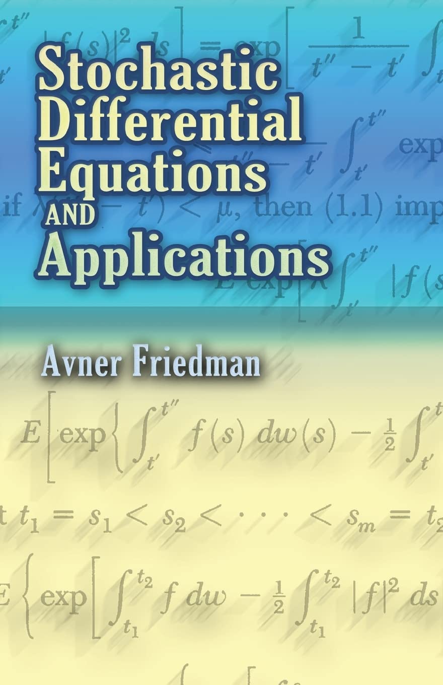 Stochastic Differential Equations And Applications (Dover Books On Mathematics)-new