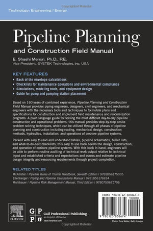 Pipeline Planning and Construction Field Manual,Used
