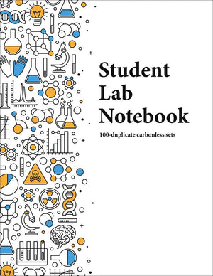 Student Lab Notebook (100 duplicate page sets): gridbased carbonless sheets with smooth coil spiral binding,Used
