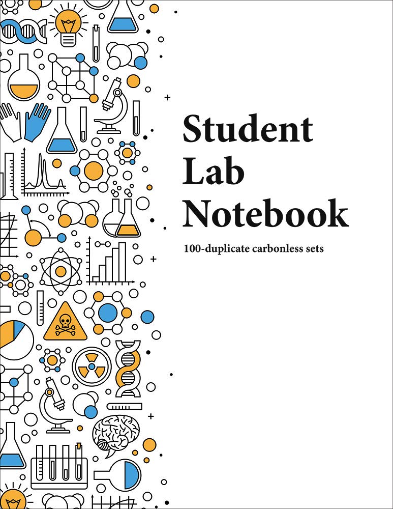 Student Lab Notebook (100 duplicate page sets): gridbased carbonless sheets with smooth coil spiral binding,Used