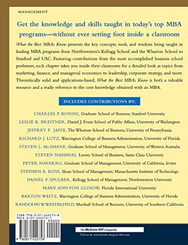What the Best MBAs Know: How to Apply the Greatest Ideas Taught in the Best Business Schools,New