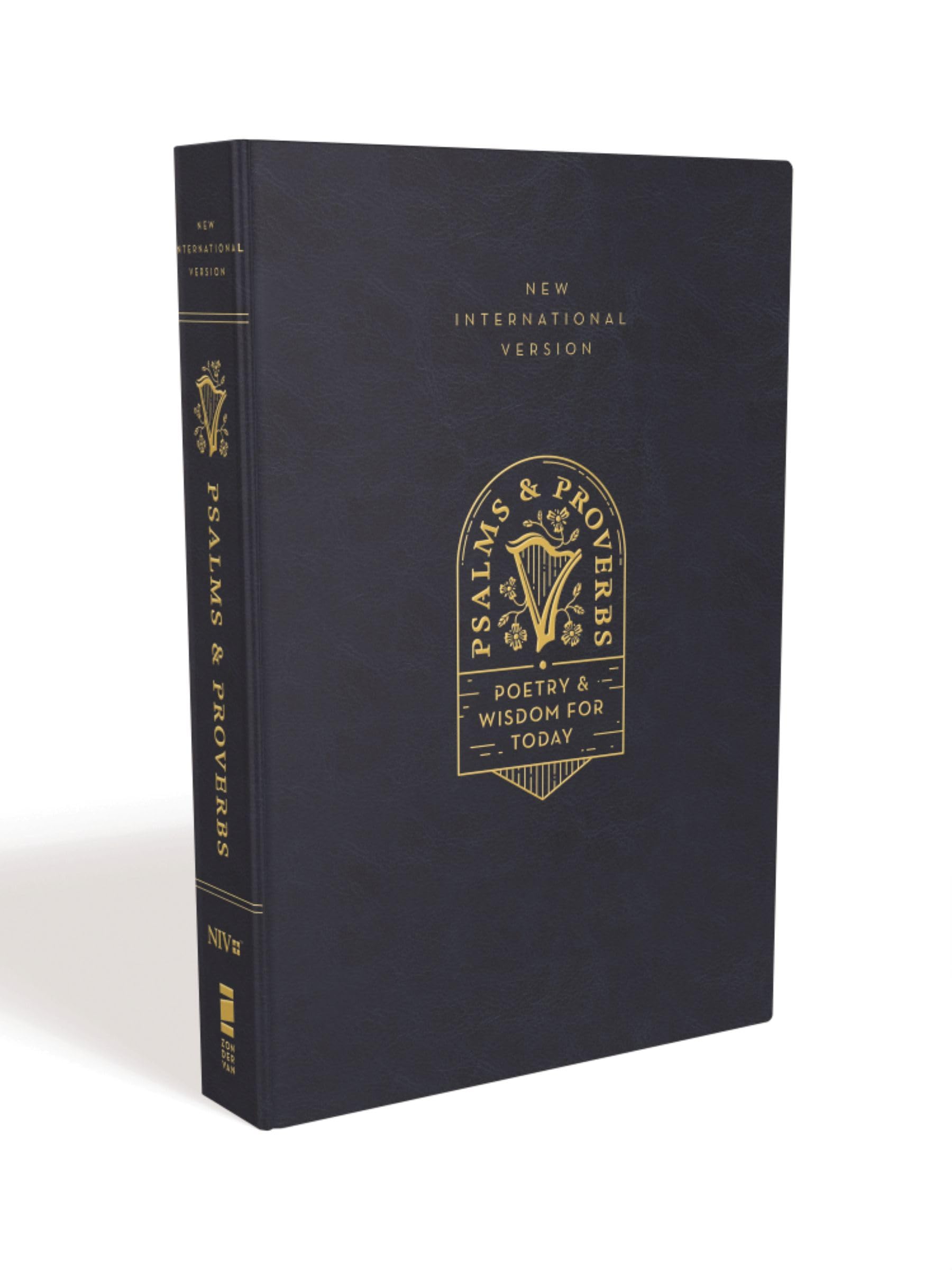 Niv, Psalms And Proverbs, Leathersoft Over Board, Navy, Comfort Print: Poetry And Wisdom For Today