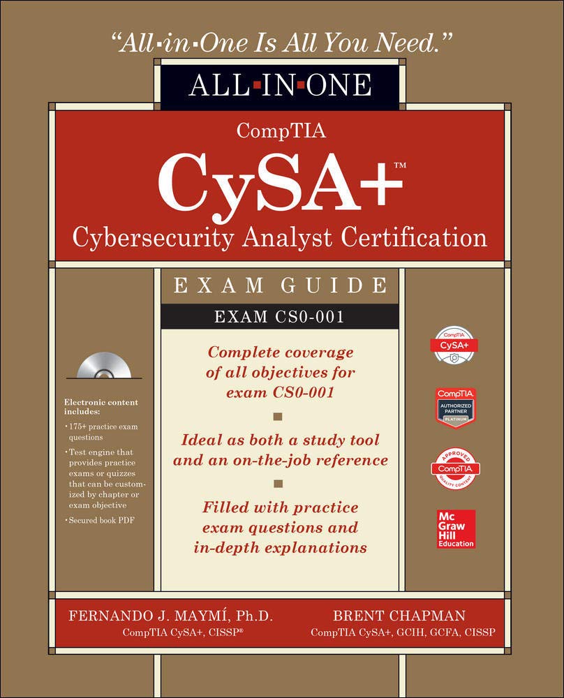 CompTIA CySA+ Cybersecurity Analyst Certification AllinOne Exam Guide (Exam CS0001),Used