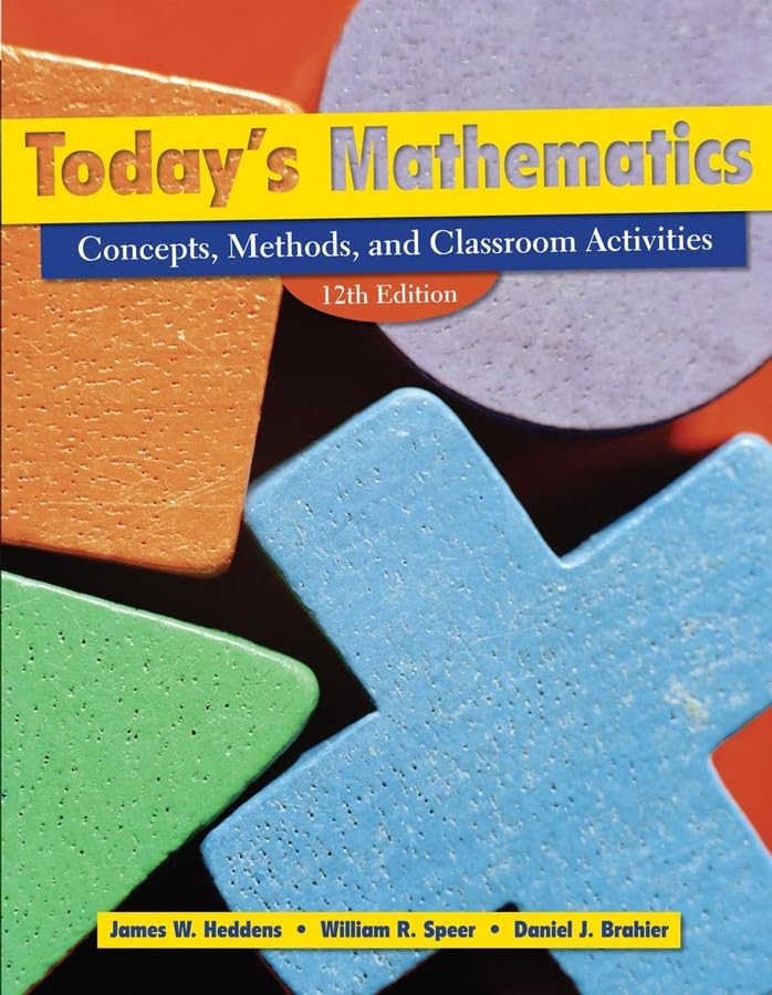Today's Mathematics: Concepts, Methods, and Classroom Activities, 12th Edition (Book & CDROM),Used