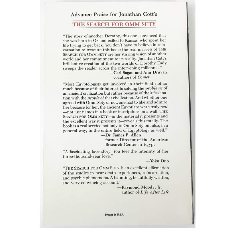 Search for Omm Sety: A Story of Eternal Love,Used