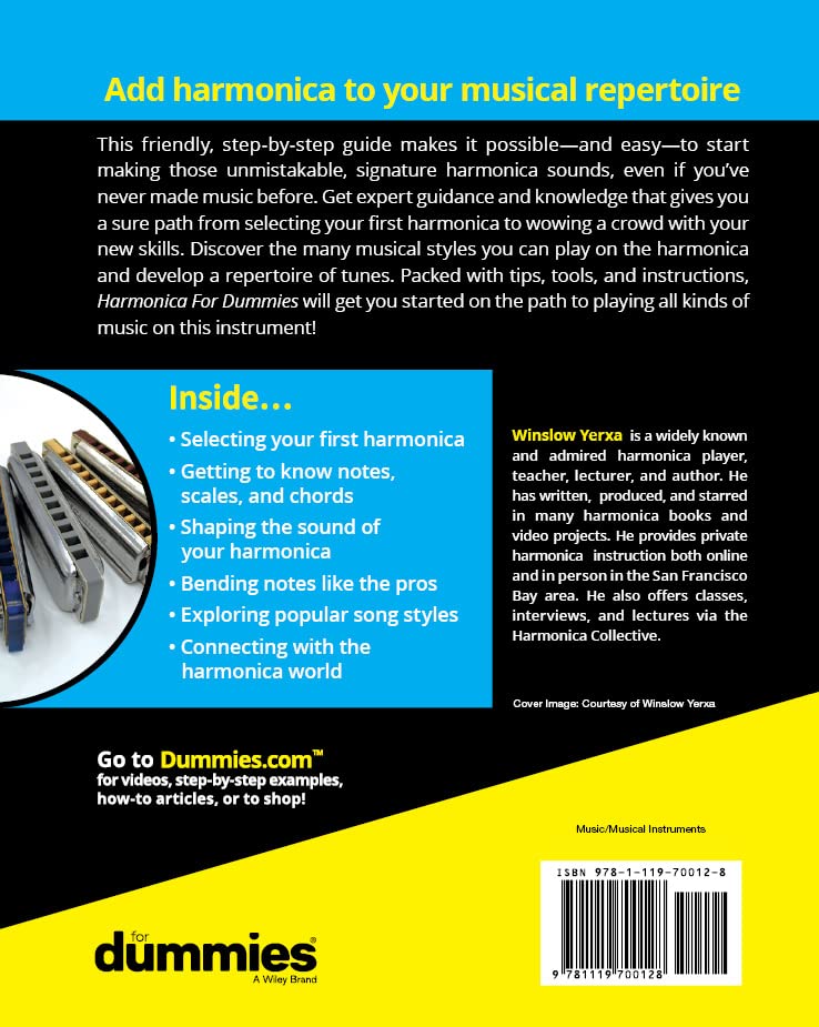 Harmonica For Dummies (For Dummies (Music)),Used
