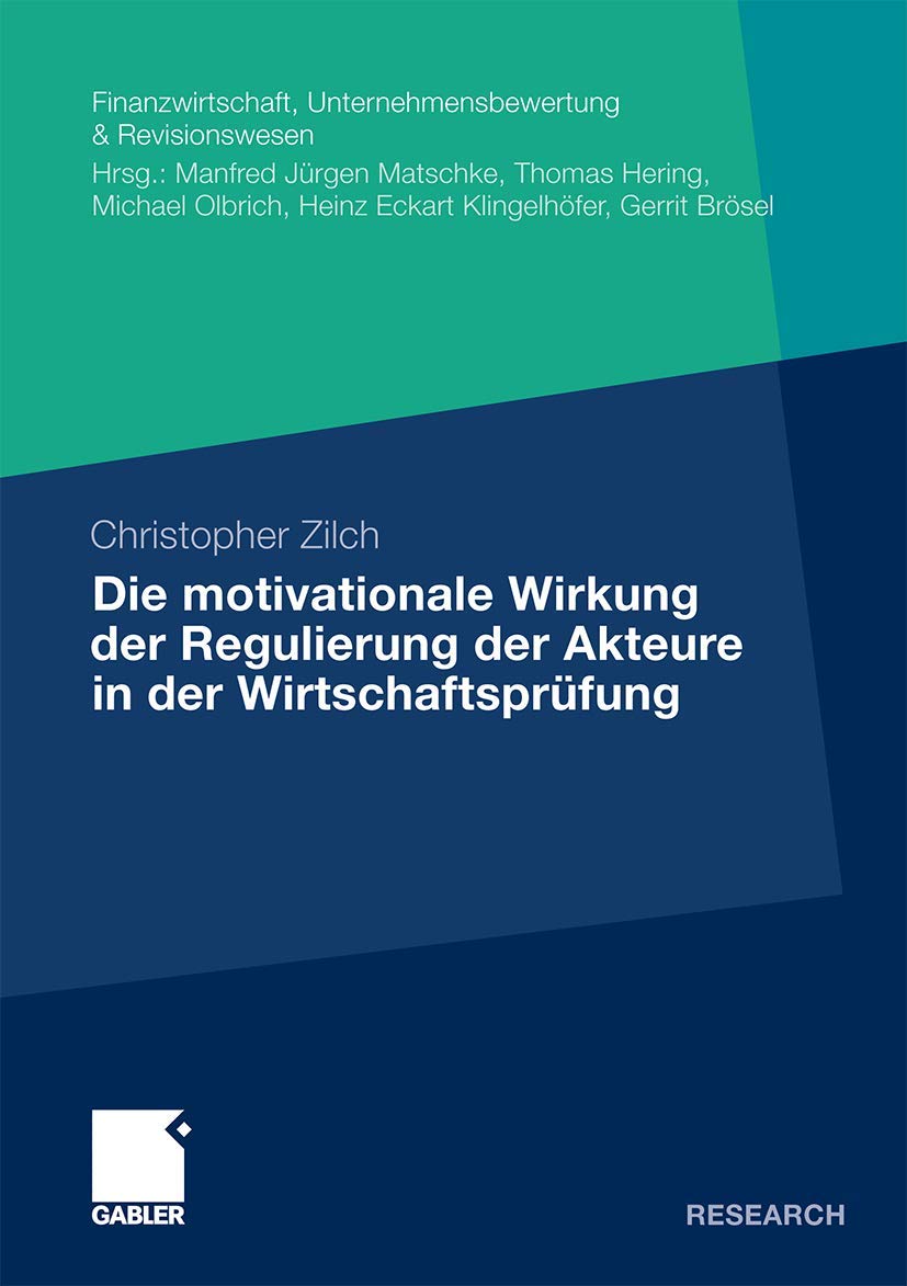 Die motivationale Wirkung der Regulierung der Akteure in der Wirtschaftsprfung (Finanzwirtschaft, Unternehmensbewertung & Revisi,Used