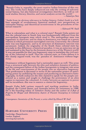 Dominance Without Hegemony: History And Power In Colonial India (Convergences: Inventories Of The Present),New
