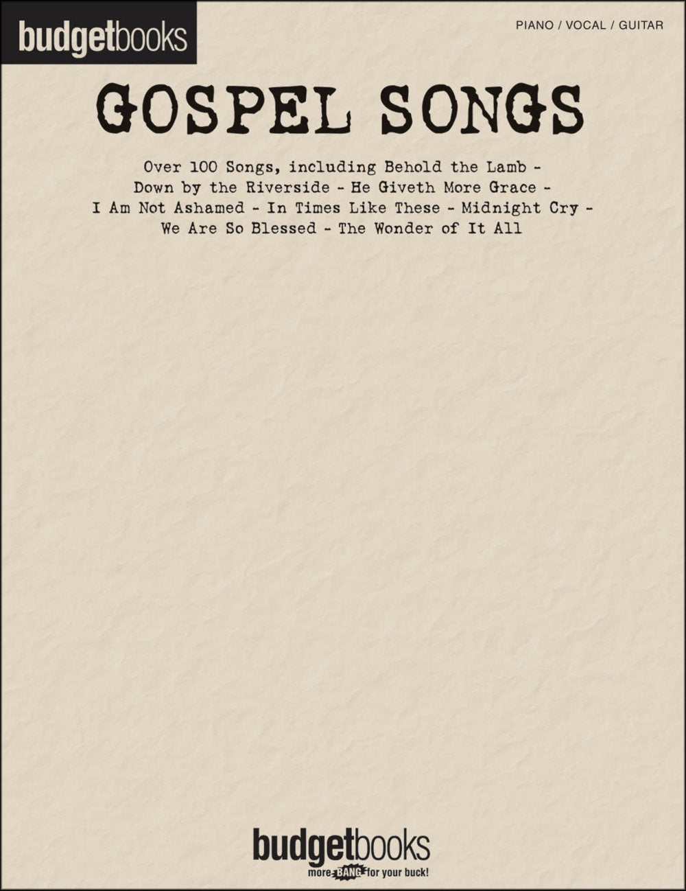 Gospel Songs: Budget Books,Used