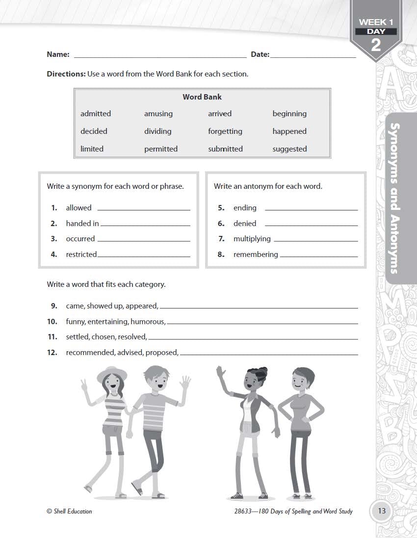 180 Days: Reading, Vocabulary/Language for 5th Grade Practice Workbook for Classroom and Home, Cool and Fun Practice Created by ,Used