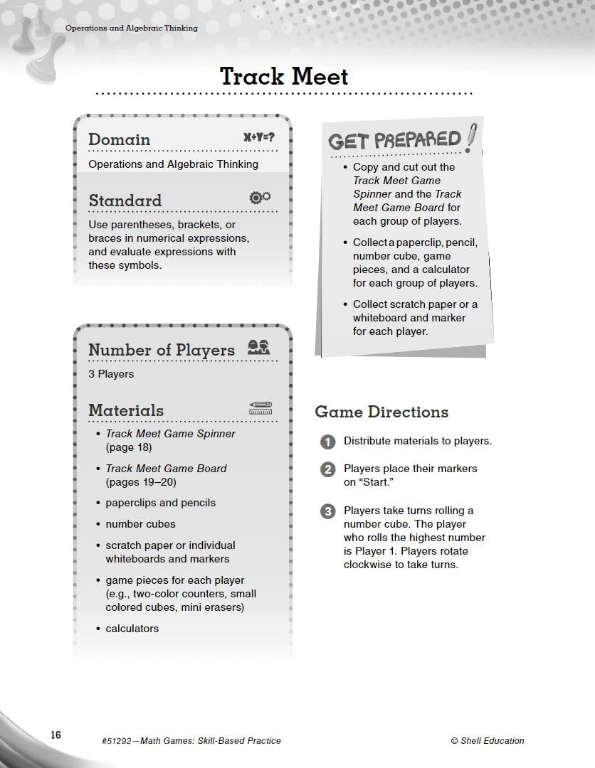 Math Games: SkillBased Practice for Fifth Grade,Used