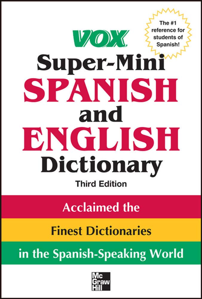 Vox SuperMini Spanish and English Dictionary, 3rd Edition (Vox Dictionaries),New