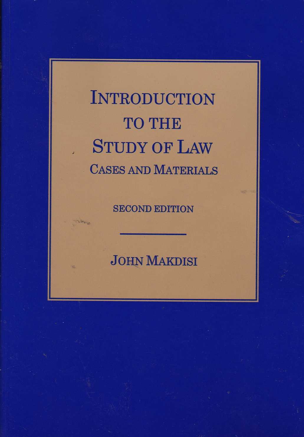 Introduction to the Study of Law: Cases and Materials,Used