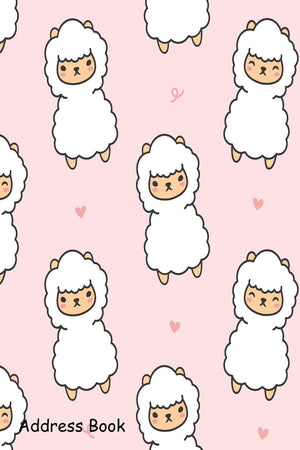 Address Book: For Contacts, Addresses, Phone, Email, Note,Emergency Contacts,Alphabetical Index With Cute Alpaca Seamless Patter,Used