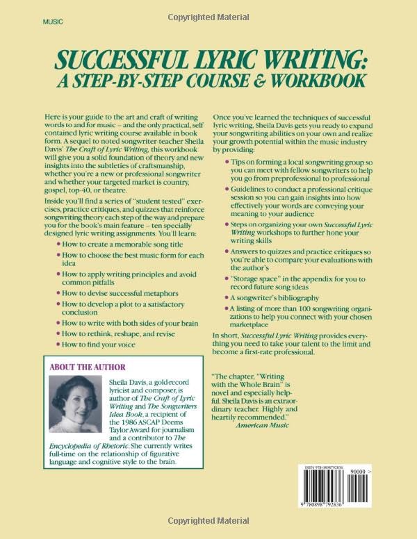 Successful Lyric Writing: A StepByStep Course & Workbook,New
