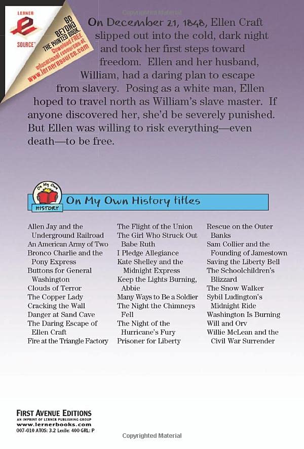 The Daring Escape of Ellen Craft (On My Own History),Used