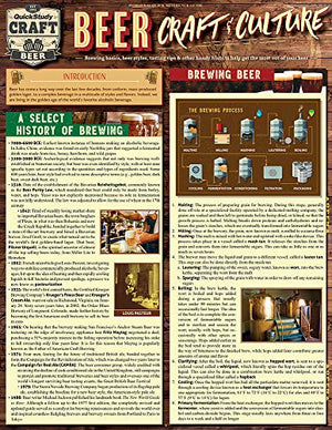 Beer  Craft & Culture: Quickstudy Laminated Reference Guide to Brewing, Ingredients, Styles & More,Used