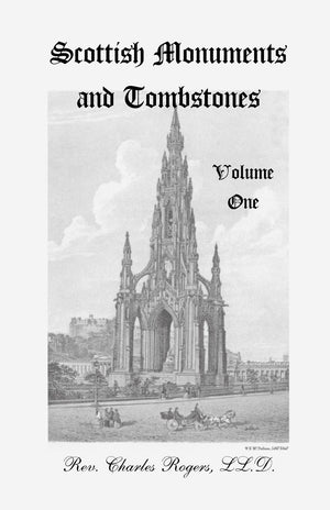 Scottish Monuments and Tombstones, Vol. 1,Used