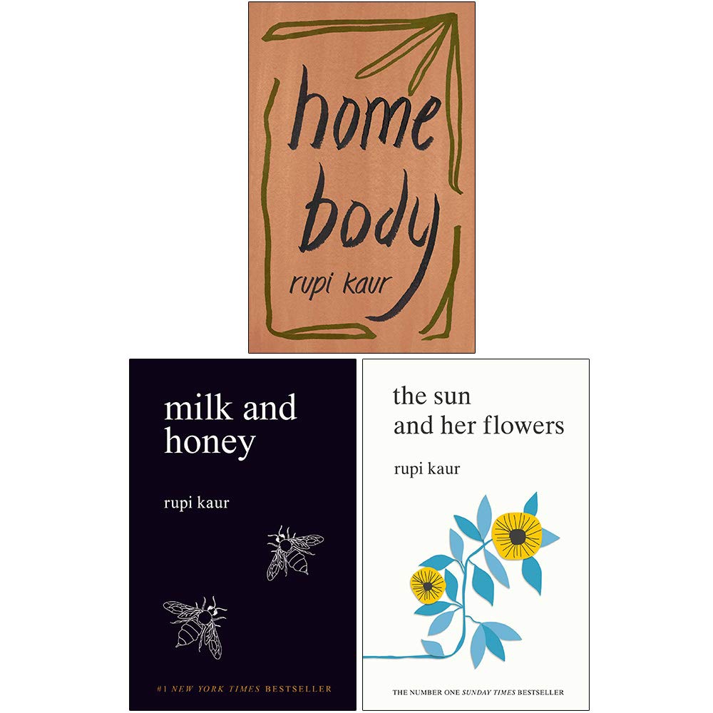 Rupi Kaur Collection 3 Books Set (Home Body, Milk and Honey, The The Sun and Her Flowers),Used