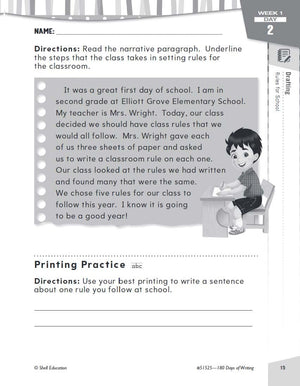 180 Days of Writing for Second Grade  An EasytoUse Second Grade Writing Workbook to Practice and Improve Writing Skills (180 ,New