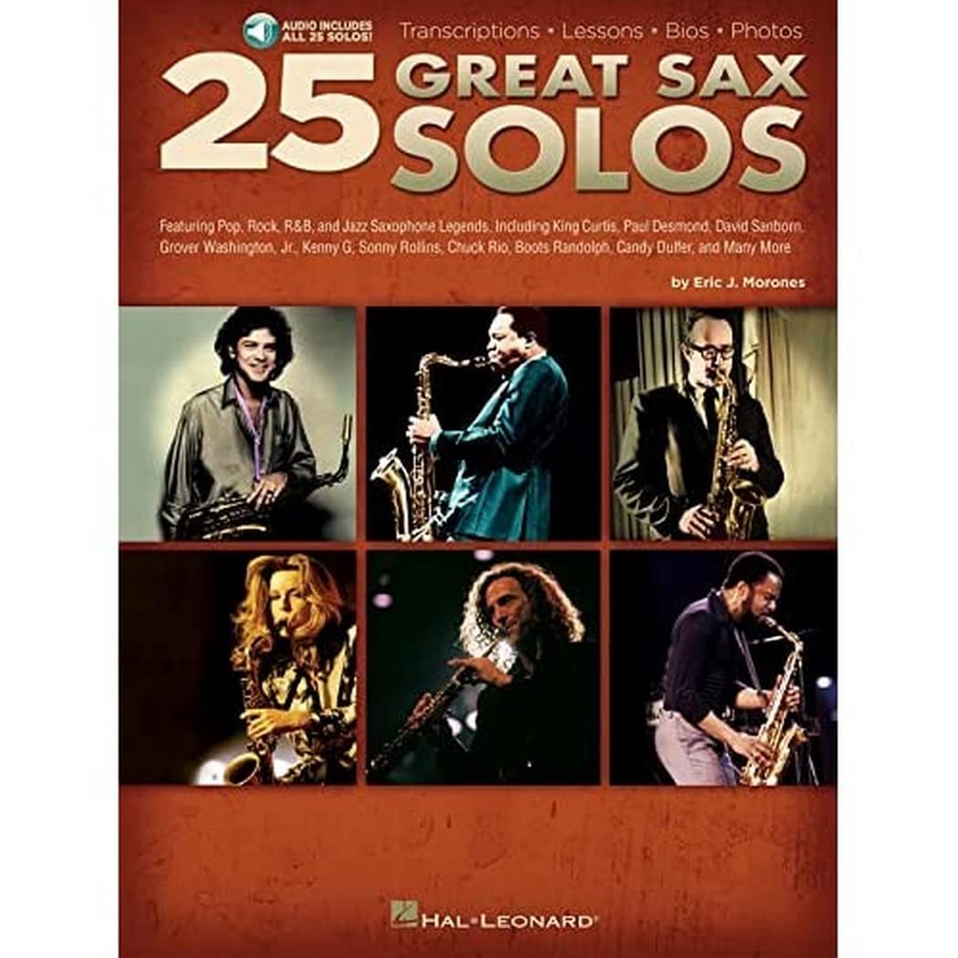 25 Great Sax Solos Bk Transcriptions Lessons Bios Photos Audio Online,Used