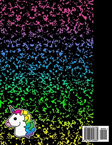 Unicorn Rainbow Composition Notebook: Wide Ruled School Office Home Student Teacher 112 Pages (Unicorn Composition Notebooks),Used