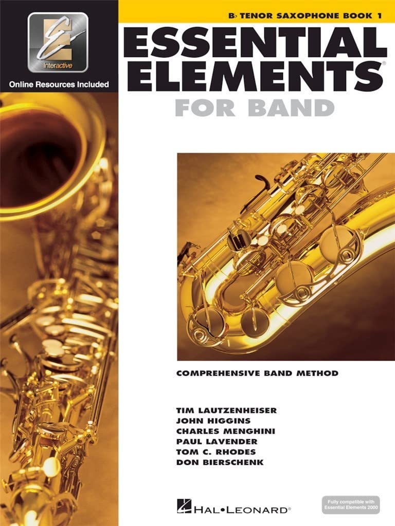 Essential Elements for Band  Bb Tenor Saxophone Book 1 with EEi  Beginner Saxophone Method Book  Includes Online Audio and Inte,Used