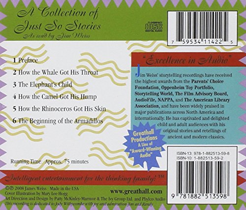 A Collection of Just So Stories Unabridged Audio CD by Greathall Productions - Engaging Children's Classics for All Ages