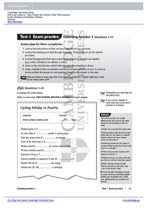 IELTS Trainer Six Practice Tests with Answers and Audio CDs (3),Used