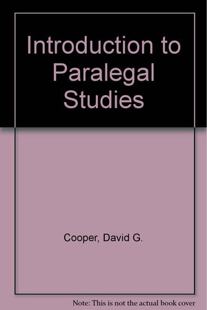 Introduction To Paralegal Studies,Used