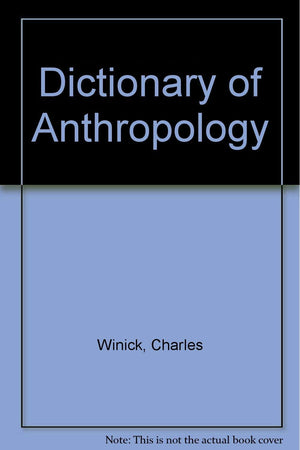 Dictionary of Anthropology,Used