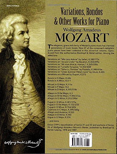 Variations, Rondos and Other Works for Piano (Dover Music for Piano),Used