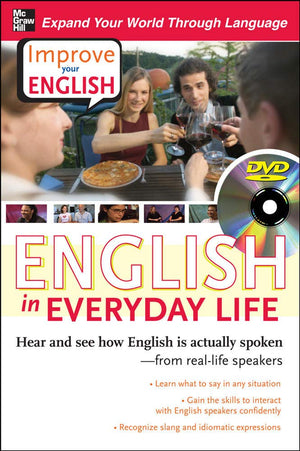 Improve Your English: English in Everyday Life (DVD w/ Book): Hear and see how English is actually spokenfrom reallife speake,Used